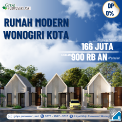 Rumah Modern Tepat di Wonogiri Kota