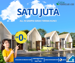 Rumah Satu juta all in Sampai Serah Terima Kunci