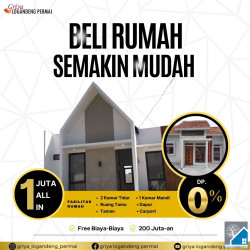 RUMAH DALAM PERUMAHAN DEKAT RSUD WONOSARI PROMO 1 JUTA TANPA DP