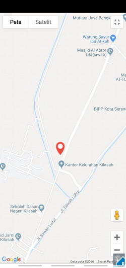 Tanah Rp. 600 ribu/m² Menghadap Jln. Sawah Luhur SERANG