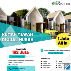Jual rumah subsidi wonogiri promo